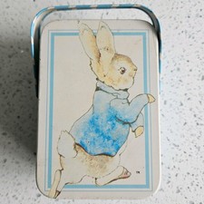 Peter Rabbit Beatrix Potter Tin Carry Case  with handle