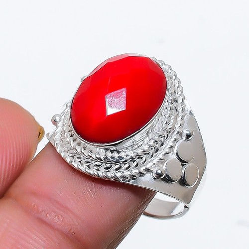 Red coral gemstone 925 - red,