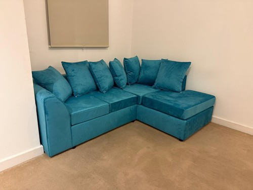 Seater teal plush velvet - seater,