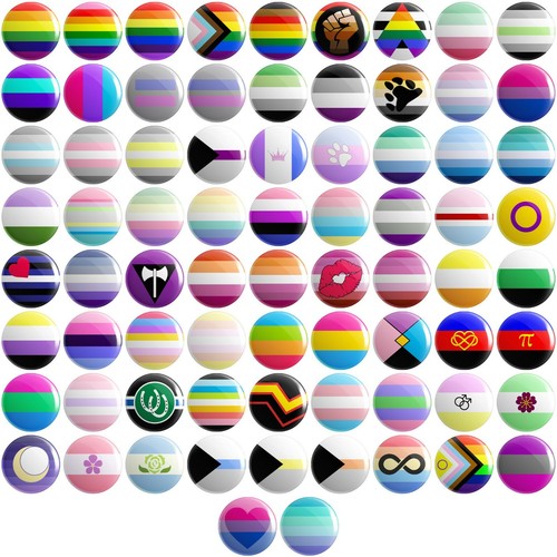 Lgbtq pride flags button pin - pride,