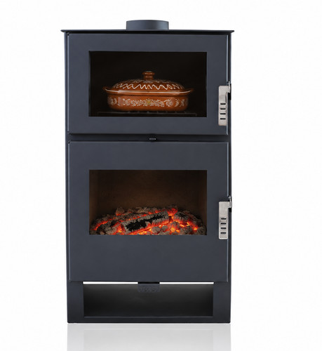 Wood burning stove with oven - wood,