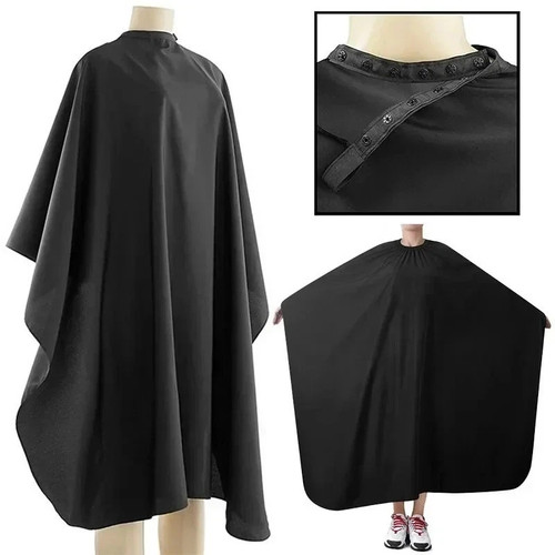 Black hairdressing cape barber - black,