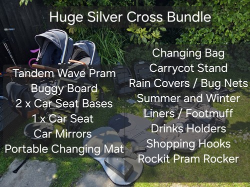 Huge silver cross bundle - cross,