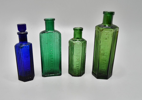 Vintage four poison bottles - vintage,