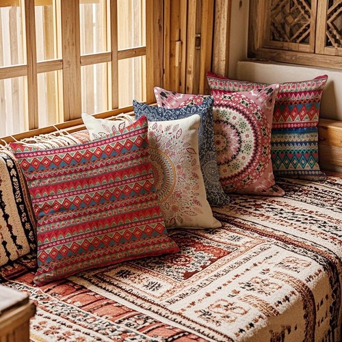 Vintage filled cushions - vintage, with