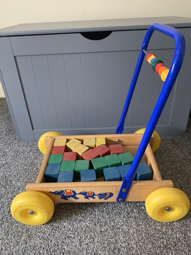 Baby walker with wooden - walker, blocks