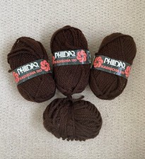 Phildar International Kadischa 130 Wool - Bundle of 4 balls - in Deep Rich Brown