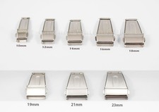 Stainless Steel Push Button Watch Bracelet  single opening Clasp  