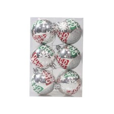 6pcs 6cm Coloured Christmas