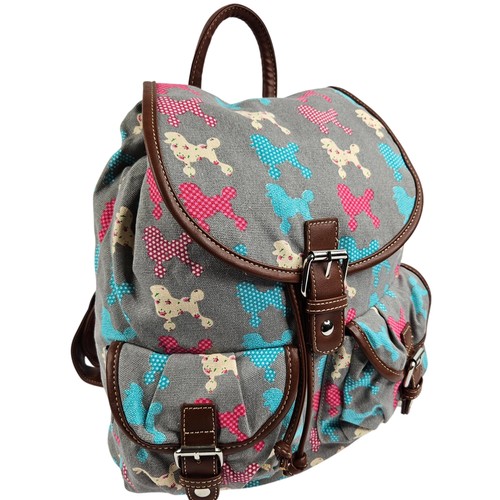 Poodle print backpack womens - poodle,