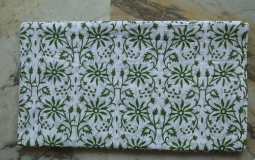 White green vintage - green, floral