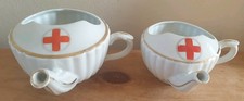 2x Red Cross Porcelain Invalid