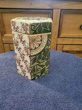  Vintage Mason's  Ironstone Applique Hexagonal Jar With Lid 