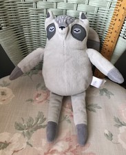 THE MANHATTAN TOY COMPANY GREY RACCOON RACOON SOFT PLUSH TOY DOUDOU