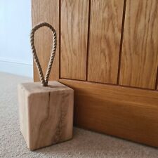 Solid Oak Door Stop With Hand