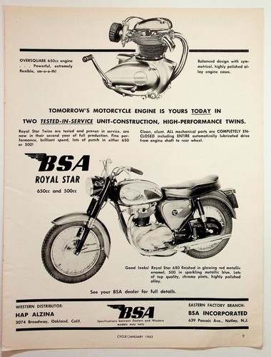 Bsa royal star motorcycle - bsa,