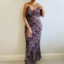 Zara Burgundy Sequinned Maxi