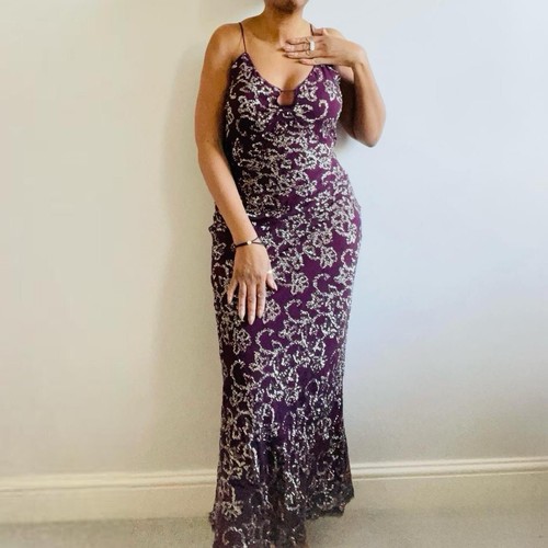Zara burgundy sequinned maxi - sequinned,