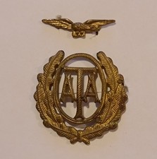 Rare WW2 Air Transport Auxiliary ATA RAF Gilt Side Cap Badge And Eagle