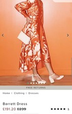 Hobbs Burnt Orange Dress
