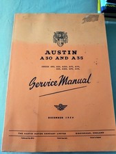 An original Austin A30 and A35 Series Service Manual, published December 1954
