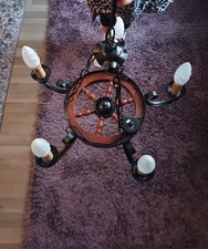 Wagon Wheel Chandelier 5 Pice