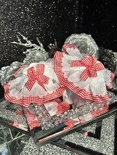 💕 School Girls Gingham Ruffle Lace Frilly Tartan Ankle Tutu Handmade Socks ❤️