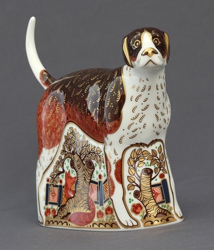 Royal crown derby foxhound - derby, 'foxhound'