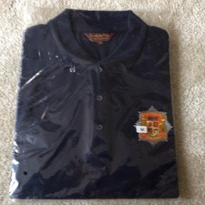 Vintage Leicestershire Fire Brigade Polo Shirt Size Medium