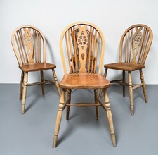 Antique set four elm - four, and