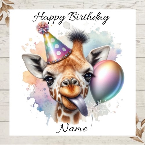 Personalised funny giraffe - personalised,
