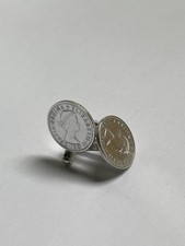 Men’s 1966 Sixpence Cufflinks, Round, Bullet Back 