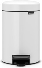 Brabantia 112126 Pedal Bin newIcon with Plastic Inner Bucket, 3 L-White (READ)