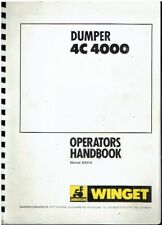 SANDERSON WINGET 4C 4000 DUMPER ORIG. 1987 INSTRUCTION & MAINTENANCE HANDBOOK