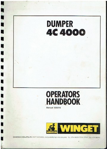Sanderson winget 4000 - sanderson, 4c