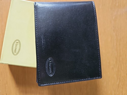 Visconti black leather - leather, mens