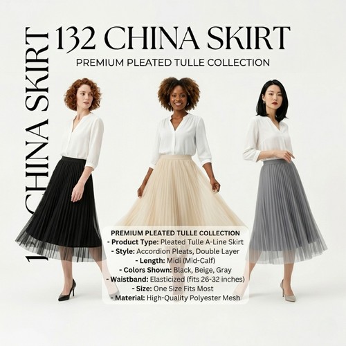 Skirt chiffon pleated party - skirt,