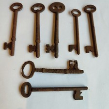 7 x  Vintage Old Rusty mortice