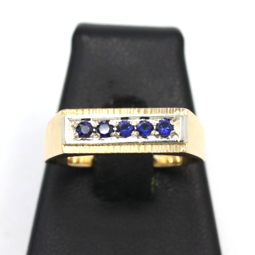 Men ring with synthetic - men's,