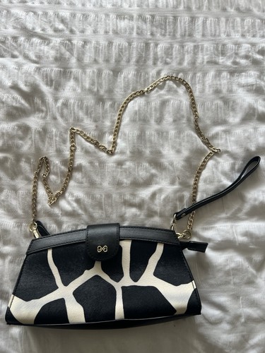 Animal print bag - animal, black/cream