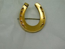 9ct Gold Vintage Horseshoe Brooch Chester Hallmark