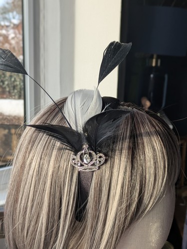 Goose feather fascinator - goose,