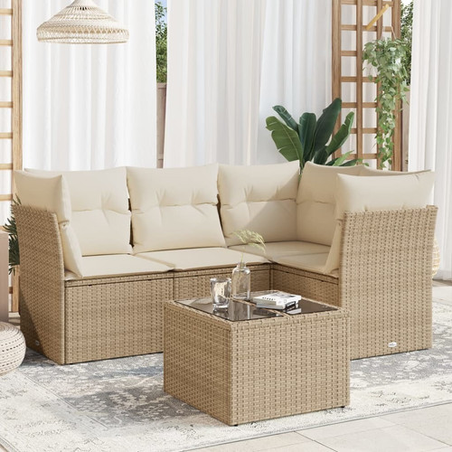 Garden sofa set beige - sofa,