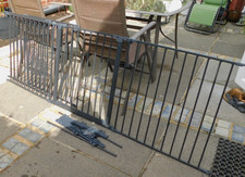 Large  Adjustable Room Divider With Safety Gate - BLACK METAL - 70 x 74cm 