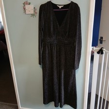 Boden Size 10R Black Sparkly Long Sleeved Dress NWOT