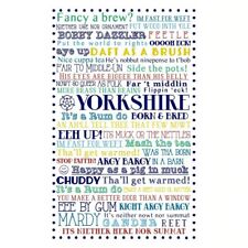 Yorkshire Born & Bred Yorkshire Dialect words Tea Towel YORKSHIRE sayings towels