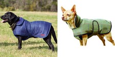 WEATHERBEETA TWEED OUTDOOR 100G FLEECE LINED DOG + BELLY WRAP COAT/RUG/BLANKET