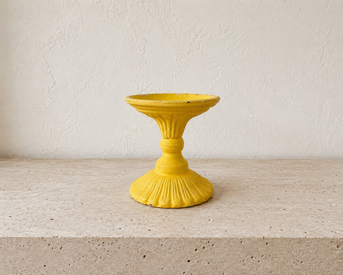 Vintage mini yellow cast iron - yellow,
