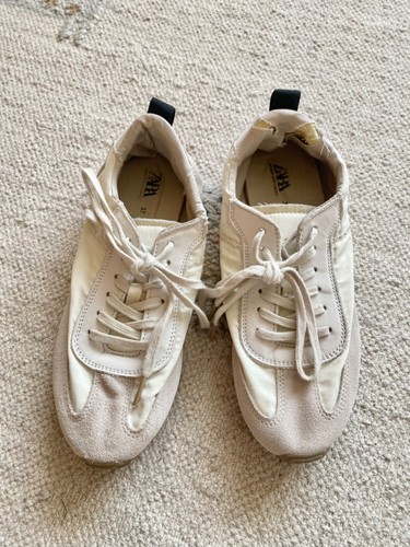 Zara ivory ecru suede - ivory,