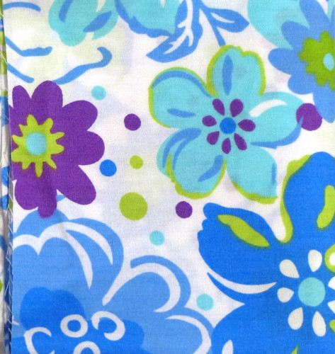 Vintage style blue white
